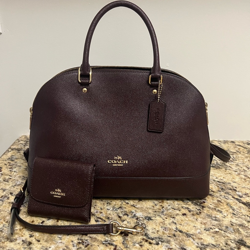Coach Maroon Leather Purse and Wallet